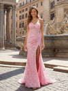 Sequin Lace Mermaid Formal Dresses with Beaded Embroidery
