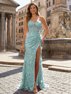 Sequin Lace Mermaid Formal Dresses with Beaded Embroidery