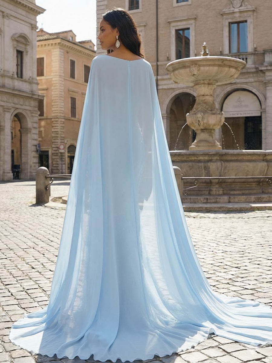 Sequin Embroidery Mermaid Strapless Sash Prom Dresses