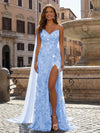 Sequin Embroidery Mermaid Sweetheart Evening Dresses with Sash