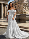 Sequin Embroidery Mermaid Off the Shoulder Sequin Evening Dresses