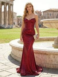 Strapless Shimmering Sweetheart Mermaid Formal Dresses