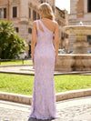 One Shoulder Lace Appliques Evening Dresses Formal Mermaid Dresses