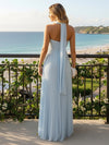 Strapless Chiffon Pleated Formal Dresses with Scarf