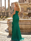 Beaded Mermaid Spaghetti Straps Ruffles Formal Dresses