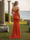 Sequin Mermaid Off the Shoulder Rhinestone Prom Dresses