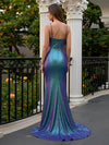 Halter Glitter Sequin Mermaid Evening Dresses with Slit