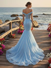 Off the Shoulder Tulle Mermaid Prom Dresses