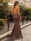 Halter Leopard Print Mermaid Formal Dresses