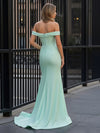 Off the Shoulder Mermaid Prom Dresses with Slit