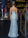 Sequin Lace Mermaid Spaghetti Straps Formal Dresses