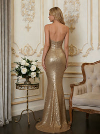 Spaghetti Straps Bodycon Sequin Evening Dresses