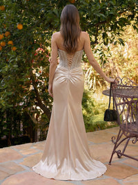 Strapless Sweetheart Mermaid Prom Dresses with Slit