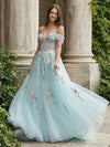 Off the Shoulder Sweetheart A Line Prom Dresses