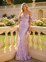 Off the Shoulder Tulle Satin Mermaid Evening Dresses with Bows