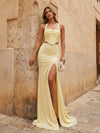 Halter Sequin Mermaid Prom Dresses with Slit