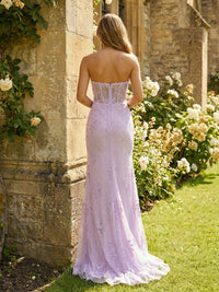 Strapless Tulle Mermaid Prom Dresses with Slit