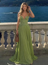 Halter Lace Appliques A Line Formal Occasion Dresses