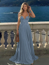 Halter Lace Appliques A Line Formal Occasion Dresses