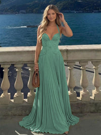 Halter Lace Appliques A Line Formal Occasion Dresses