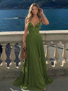 Halter Lace Appliques A Line Formal Occasion Dresses