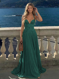 Halter Lace Appliques A Line Formal Occasion Dresses