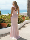 Jersey Mermaid Square Neck Ruffles Bridesmaid Dresses