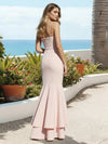 Jersey Mermaid Spaghetti Straps Tiered Bridesmaid Dresses