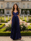 Satin A Line Spaghetti Straps Formal Dresses