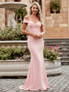 Jersey Mermaid Off the Shoulder Formal Dresses