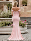 Jersey Mermaid Off the Shoulder Formal Dresses