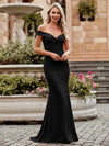 Jersey Mermaid Off the Shoulder Formal Dresses