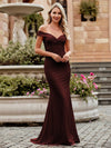 Jersey Mermaid Off the Shoulder Formal Dresses