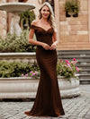 Jersey Mermaid Off the Shoulder Formal Dresses