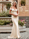 Jersey Mermaid Off the Shoulder Formal Dresses