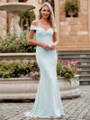 Jersey Mermaid Off the Shoulder Formal Dresses