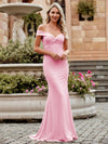 Jersey Mermaid Off the Shoulder Formal Dresses