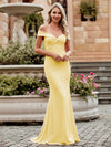 Jersey Mermaid Off the Shoulder Formal Dresses