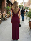 Jersey V Neck Bodycon Formal Dresses