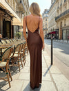 Satin Spaghetti Straps Bodycon Formal Dresses