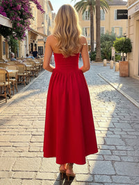A Line Satin Halter Formal Dresses with Pleats