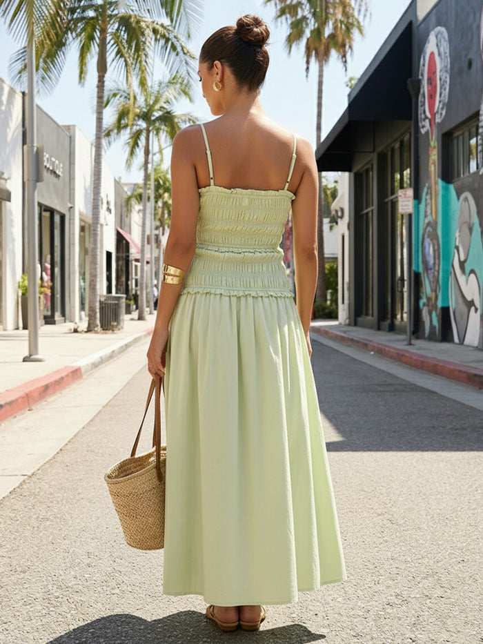 Jersey Spaghetti Straps Pleated Formal Dresses