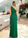 Jersey One Shoulder Pleated Mother of the Bride Dresses