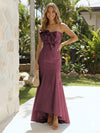 Satin Strapless Mermaid Formal Dresses with Bow