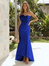 Satin Strapless Mermaid Formal Dresses with Bow