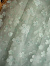 Elegant Tulle 3D Flower Evening Dresses Appliques Round Neck Formal Dresses