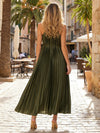 Chiffon High Neck Pleated Formal Dresses