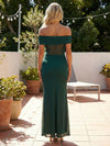 Chiffon Bodycon Off the Shoulder Pleated Formal Dresses