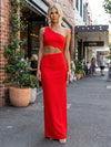 Jersey Sheath One Shoulder Separate Formal Dresses