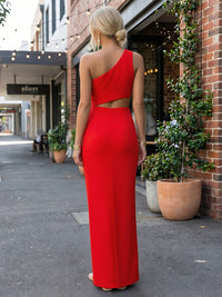 Jersey Sheath One Shoulder Separate Formal Dresses
